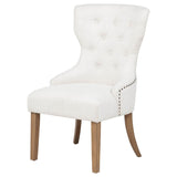 Baney Fabric Upholstered Dining Side Chair Beige and Rustic Honey | Beige | Beige / Rustic Honey | 104507