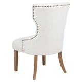 Baney Fabric Upholstered Dining Side Chair Beige and Rustic Honey | Beige | Beige / Rustic Honey | 104507