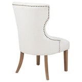 Baney Fabric Upholstered Dining Side Chair Beige and Rustic Honey | Beige | Beige / Rustic Honey | 104507