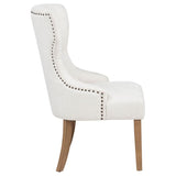 Baney Fabric Upholstered Dining Side Chair Beige and Rustic Honey | Beige | Beige / Rustic Honey | 104507