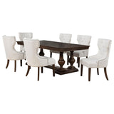 Ridgewell 7-piece Rectangular Trestle Dining Set Dark Oak | 104601-S7