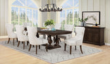 Ridgewell Rectangular Trestle Dining Table Dark Oak | Brown | Dark Oak | 104601
