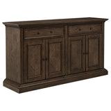 Ridgewell 2-drawer 4-door Dining Server Dark Oak | Brown | Dark Oak | 104605