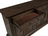 Ridgewell 2-drawer 4-door Dining Server Dark Oak | Brown | Dark Oak | 104605