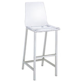 Tolbert 5-piece Bar Set with Acrylic Chairs Clear and Chrome | Silver | Chrome | 104873-S5