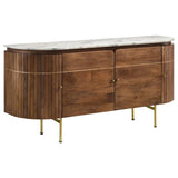 Ortega 4-door Marble Top Sideboard Buffet Cabinet Natural | White | Natural | 105145