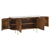 Ortega 4-door Marble Top Sideboard Buffet Cabinet Natural | White | Natural | 105145