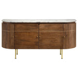 Ortega 4-door Marble Top Sideboard Buffet Cabinet Natural | White | Natural | 105145