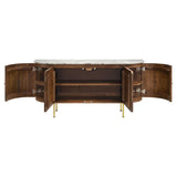 Ortega 4-door Marble Top Sideboard Buffet Cabinet Natural | White | Natural | 105145