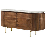 Ortega 4-door Marble Top Sideboard Buffet Cabinet Natural | White | Natural | 105145