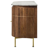 Ortega 4-door Marble Top Sideboard Buffet Cabinet Natural | White | Natural | 105145