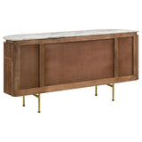 Ortega 4-door Marble Top Sideboard Buffet Cabinet Natural | White | Natural | 105145