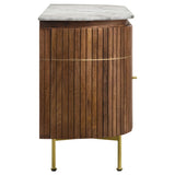 Ortega 4-door Marble Top Sideboard Buffet Cabinet Natural | White | Natural | 105145