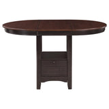Lavon Oval 60-inch Counter Height Extension Dining Table Chestnut | King | Brown | Light Chestnut / Espresso | 105278