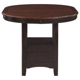 Lavon Oval 60-inch Counter Height Extension Dining Table Chestnut | King | Brown | Light Chestnut / Espresso | 105278