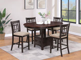 Lavon Oval 60-inch Counter Height Extension Dining Table Chestnut | King | Brown | Light Chestnut / Espresso | 105278