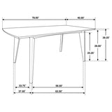 Malone Rectangular 78-inch Wood Dining Table Dark Walnut | Brown | Dark Walnut | 105351