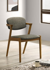 Malone Padded Wood Dining Arm Chair Dark Walnut (Set of 2) | King | Brown | Dark Walnut | 105352