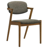 Malone Padded Wood Dining Arm Chair Dark Walnut (Set of 2) | King | Brown | Dark Walnut | 105352
