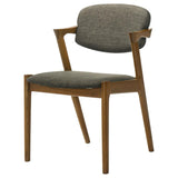Malone Padded Wood Dining Arm Chair Dark Walnut (Set of 2) | King | Brown | Dark Walnut | 105352