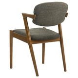 Malone Padded Wood Dining Arm Chair Dark Walnut (Set of 2) | King | Brown | Dark Walnut | 105352