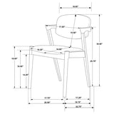 Malone Padded Wood Dining Arm Chair Dark Walnut (Set of 2) | King | Brown | Dark Walnut | 105352