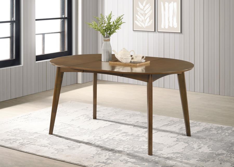 Jedda Oval 60-inch Extension Leaf Dining Table Dark Walnut | Brown | Dark Walnut | 105361