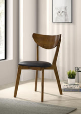 Jedda Wood Dining Side Chair Dark Walnut (Set of 2) | Brown | Dark Walnut | 105362