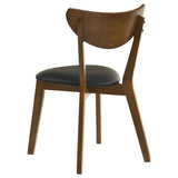 Jedda Wood Dining Side Chair Dark Walnut (Set of 2) | Brown | Dark Walnut | 105362