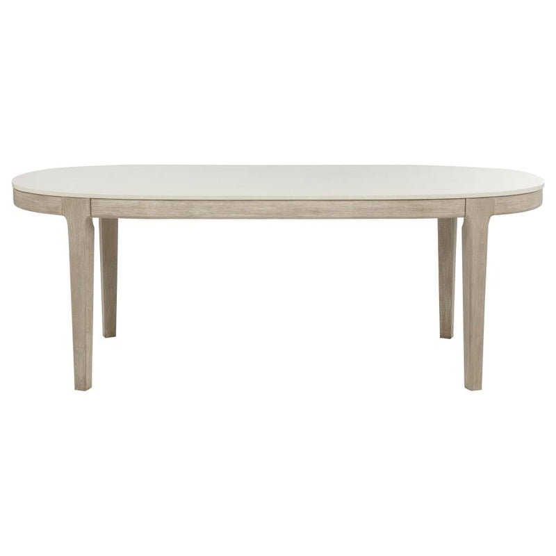 Lucaire 84-inch Cultured Marble Top Dining Table Honed Cream