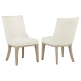 Lucaire Arched Upholstered Dining Side Chair Cream (Set of 2) | Ivory | Cream / Sandstone | 105962