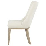 Lucaire Arched Upholstered Dining Side Chair Cream (Set of 2) | Ivory | Cream / Sandstone | 105962