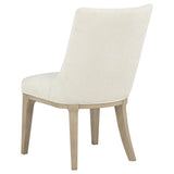 Lucaire Arched Upholstered Dining Side Chair Cream (Set of 2) | Ivory | Cream / Sandstone | 105962