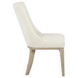 Lucaire Arched Upholstered Dining Side Chair Cream (Set of 2) | Ivory | Cream / Sandstone | 105962