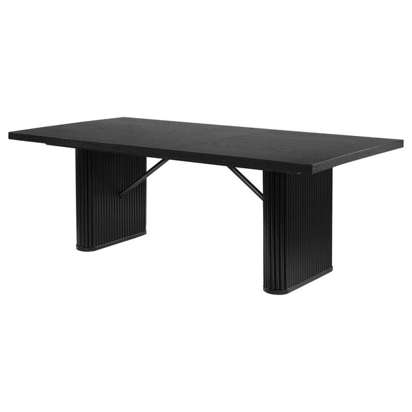 Catherine 7-piece Rectangular Dining Table Set Black