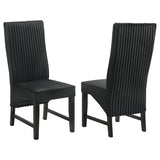 Barrand Upholstered Dining Side Chair Black (Set of 2) | Black | 106387