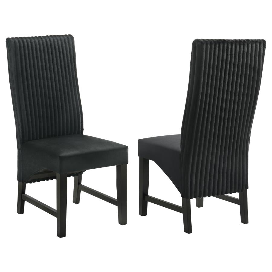 Barrand Upholstered Dining Side Chair Black (Set of 2) | Black | 106387