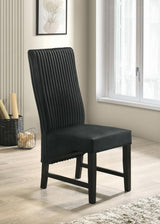 Barrand Upholstered Dining Side Chair Black (Set of 2) | Black | 106387