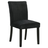 Dermott Upholstered Parson Dining Side Chair Black (Set of 2) | Black | 106512BLK