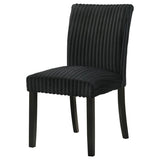 Dermott Upholstered Parson Dining Side Chair Black (Set of 2) | Black | 106512BLK