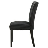 Dermott Upholstered Parson Dining Side Chair Black (Set of 2) | Black | 106512BLK
