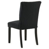 Dermott Upholstered Parson Dining Side Chair Black (Set of 2) | Black | 106512BLK