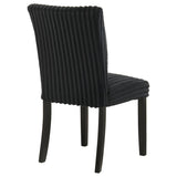 Dermott Upholstered Parson Dining Side Chair Black (Set of 2) | Black | 106512BLK