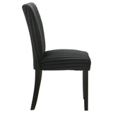 Dermott Upholstered Parson Dining Side Chair Black (Set of 2) | Black | 106512BLK