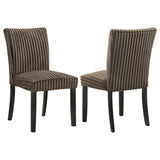 Dermott Upholstered Parson Dining Side Chair Chocolate (Set of 2) | Brown | Chocolate | 106512CH