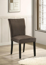 Dermott Upholstered Parson Dining Side Chair Chocolate (Set of 2) | Brown | Chocolate | 106512CH
