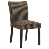 Dermott Upholstered Parson Dining Side Chair Chocolate (Set of 2) | Brown | Chocolate | 106512CH