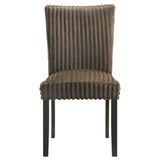 Dermott Upholstered Parson Dining Side Chair Chocolate (Set of 2) | Brown | Chocolate | 106512CH