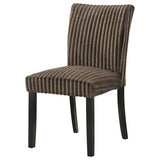 Dermott Upholstered Parson Dining Side Chair Chocolate (Set of 2) | Brown | Chocolate | 106512CH