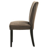 Dermott Upholstered Parson Dining Side Chair Chocolate (Set of 2) | Brown | Chocolate | 106512CH